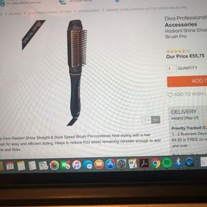 Profession brush hair straightener